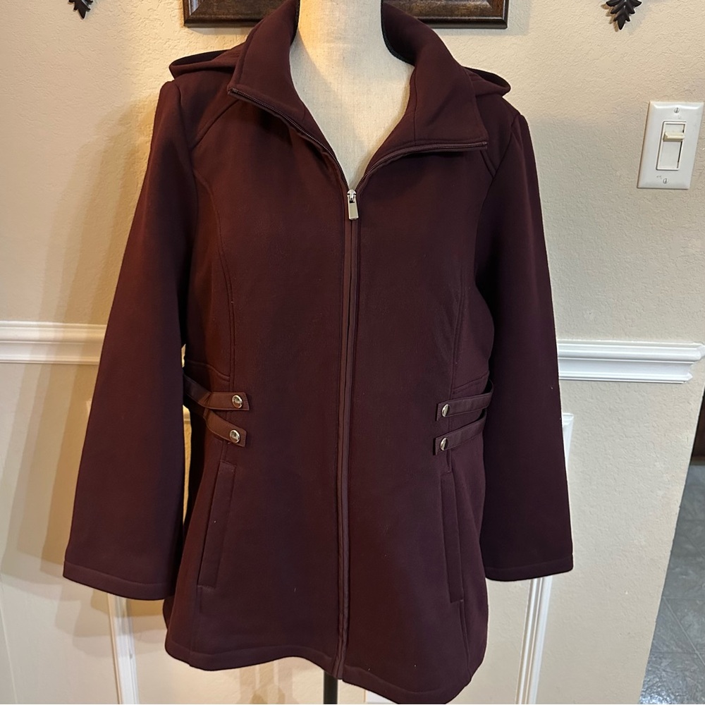 Women's Burgundy Zip-Up Jacket  NWT!